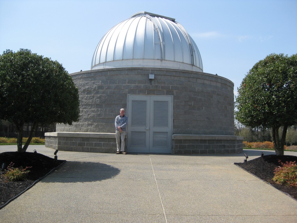 Me in front of the Tellus Science Museum Observatory which houses a 20" scope. Copyright (c) 2013 Robert D. Vickers, Jr.