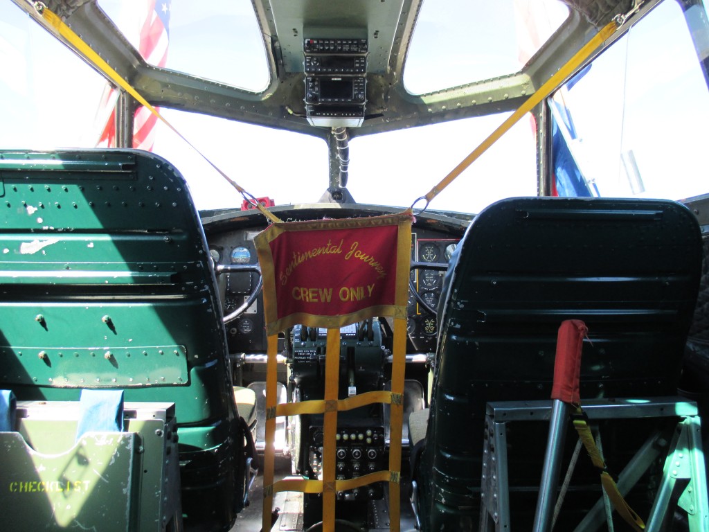 B17 Sentimental Journey Cockpit - Copyright 2013 Robert D. Vickers, Jr.