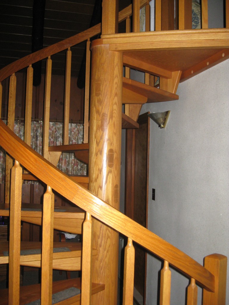 Cool spiral staircase in our lakeside cabin - Copyright (c) 2014 Robert D. Vickers, Jr.