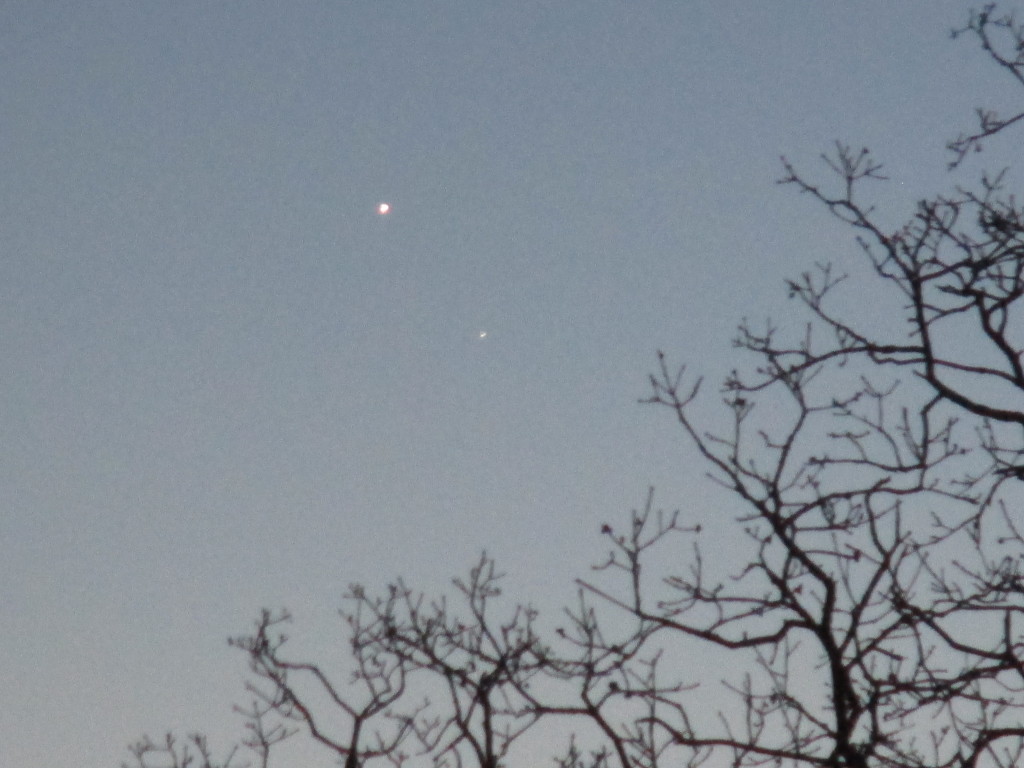 Venus & Mercury in close near conjunction 01/09/2015 1730 CST - Copyright (c) 2015 Robert D. Vickers, Jr.